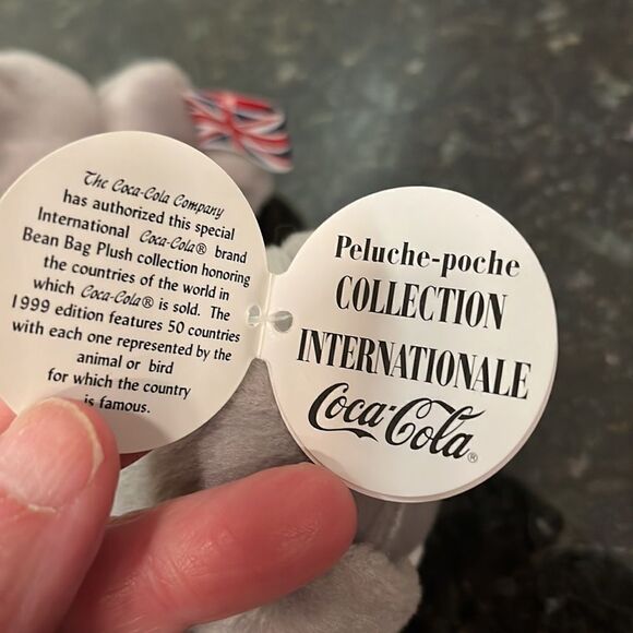 1999 Coca Cola International Dover Bulldog England Bean Bag Plush NEW WITH TAGS - Picture 8 of 13